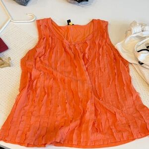 Ann Taylor Vibrant Orange Tank Top